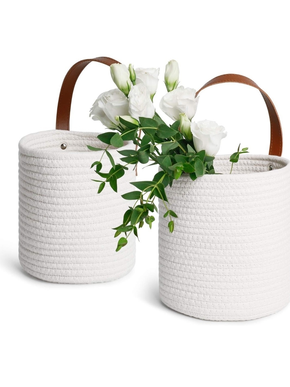Potey Cotton Rope Hanging Basket | Modern Hanging Storage | Hanging Planter